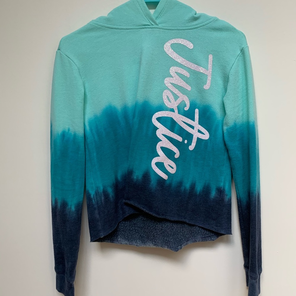 Justice tie dye cropped hoodie